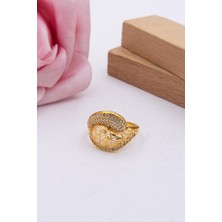 Latif Kuyumcu 22 Ayar Altın Yüzük Taşlı Kadın Yüzük LKYZK1206