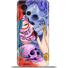 Cupcase Casper Via F30 Kılıf Esnek Silikon Kamera Koruma 4K Desenli Özel Tasarım - Skull Love