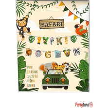 Partylandtr Safari Sevimli Hayvanlar Temalı Iyiki Doğdun 3D Banner