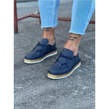 Alfaze Erkek Casual Ayakkabı Vegan Lacivert Topuk Boyu 3 cm