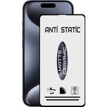 Case World Apple iPhone 15 Pro Tam Kaplayan Anti Statik Kırılmayan Mat Seramik Nano Esnek Ekran Koruyucu Cam