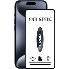 Case World Apple iPhone 15 Pro Tam Kaplayan Anti Statik Kırılmayan Seramik Nano Esnek Ekran Koruyucu Cam