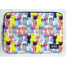 Jacbag Notebag Evrak ve Notebook Fermuarlı Çanta Renkli 38x26x2,5 cm 9+ Yaş İçin Kullanım