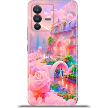Cupcase Vivo V23 5g Kılıf Esnek Silikon Kamera Koruma 4K Desenli Özel Tasarım - Yeryüzü Cenneti