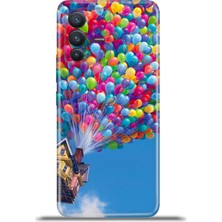 Cupcase Vivo V23 5g Kılıf Esnek Silikon Kamera Koruma 4K Desenli Özel Tasarım - Balonlu Ev