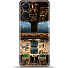Cupcase Vivo Y16 Kılıf Esnek Silikon Kamera Koruma 4K Desenli Özel Tasarım - Kokpit