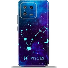 Cupcase Xiaomi Mi 13 Kılıf Esnek Silikon Kamera Koruma 4K Desenli Özel Tasarım - Balok Burcu