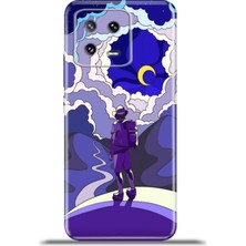 Cupcase Xiaomi Mi 13 Kılıf Esnek Silikon Kamera Koruma 4K Desenli Özel Tasarım - Gece Kasifi