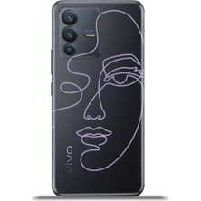 Cupcase Vivo V23 5g Kılıf Esnek Silikon Kamera Koruma 4K Desenli Özel Tasarım - Onewaysketch