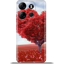 Cupcase Tecno Spark Go 2023 Kılıf Esnek Silikon Kamera Koruma 4K Desenli Özel Tasarım - Kalp Gölgesi