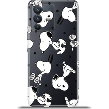 Cupcase Vivo V23 5g Kılıf Esnek Silikon Kamera Koruma 4K Desenli Özel Tasarım - White Dog