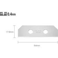 Olfa SKB-8/10B Çift Yönlü Emniyetli Maket Bıçağı Yedeği 10'lu