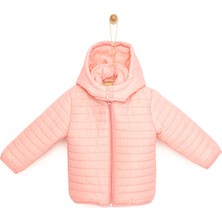 HelloBaby HelloBaby Basic Kapüşonlu Fermuarlı Mont Kız Bebek