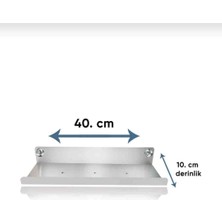 Bermega Inox, Ömürlük Paslanmaz Çelikten Raf,  Banyo Rafı, Şampuanlık, Sabunluk, Banyo Aksesuarı 40CM