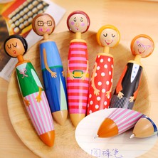 Kalesi 5 Parça Sevimli Yaratıcı Moda Tasarlanmış Karikatür Bebek Tükenmez Kalem Kırtasiye Ofis Malzemeleri (Yurt Dışından)