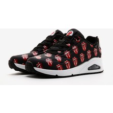 Skechers Rolling Stones : Uno - Say It Loud Kadın Siyah Sneakers 177964 Bkrd