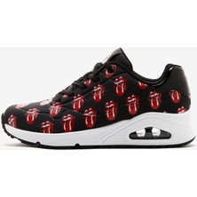 Skechers Rolling Stones : Uno - Say It Loud Kadın Siyah Sneakers 177964 Bkrd