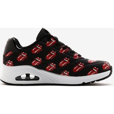 Skechers Rolling Stones : Uno - Say It Loud Kadın Siyah Sneakers 177964 Bkrd