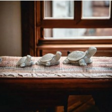 Taşdevri Life  3 Lü Gümüş Yaldızlı Kaplumbağa Biblo Set
