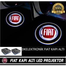 DK Elektronik Dkelektronik Fiat Araçları Için Pilli Yapıştırmalı / Esafe Sensörlü Kapı Altı LED Logo / Projektör