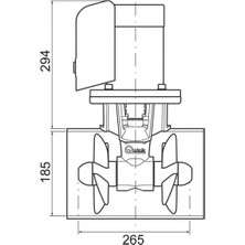 Quick Baş Manevra Pervanesi 65KGF 12V Dc  Ø 185 mm Tünel