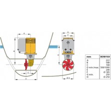 Vetus Baş Manevra Pervanesi 160 Kgf 24V