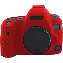 SUNShop Canon Eos 6d Mark Iı Için Yumuşak Silikon Kılıf - Kırmızı (Yurt Dışından)