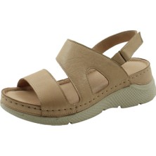 Dünya Shoes Deri Kadın Sandalet