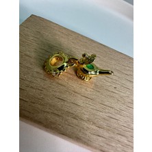 Ni Aksesuar Gümüş S925 Damgalı Altın Sarı Sihirli Lamba Sallantılı Charm