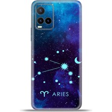 Cupcase Vivo Y33S Kılıf Esnek Silikon Kamera Koruma 4K Desenli Özel Tasarım - Koç Burcu