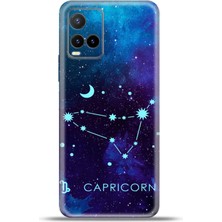 Cupcase Vivo Y21S Kılıf Esnek Silikon Kamera Koruma 4K Desenli Özel Tasarım - Oğlak Burcu