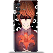 Cupcase Vivo V23 5g Kılıf Esnek Silikon Kamera Koruma 4K Desenli Özel Tasarım - Deathnote