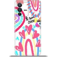 Cupcase Vivo V23 5g Kılıf Esnek Silikon Kamera Koruma 4K Desenli Özel Tasarım - Creelo