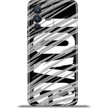 Cupcase Vivo V23 5g Kılıf Esnek Silikon Kamera Koruma 4K Desenli Özel Tasarım - Gri Aşk Love