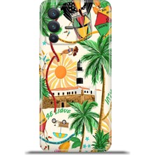 Cupcase Vivo V23 5g Kılıf Esnek Silikon Kamera Koruma 4K Desenli Özel Tasarım - Yaz