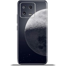 Cupcase Xiaomi Mi 13 Kılıf Esnek Silikon Kamera Koruma 4K Desenli Özel Tasarım - Fullmoon