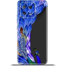 Cupcase Xiaomi Mi 13 Kılıf Esnek Silikon Kamera Koruma 4K Desenli Özel Tasarım - Peacock