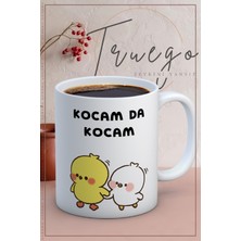 Truego Baskılı Kupa Bardak Seramik Mug - Kocam Da Kocam