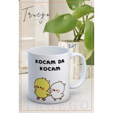 Truego Baskılı Kupa Bardak Seramik Mug - Kocam Da Kocam