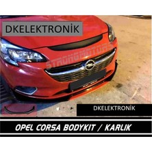 DK Elektronik Opel Corsa Ön Tampon Eki Body Kit Karlık Lip Siyah