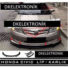 DK Elektronik Honda Civic 2001-2005 Ön Tampon Eki Body Kit Karlık Lip Siyah