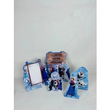 Dizayn Parti Evi Frozen Dekoratif Ayaklı Pano Set 5 Parça