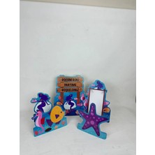 Dizayn Parti Evi Deniz Kızı Dekoratif Ayaklı Pano Set 5 Parça