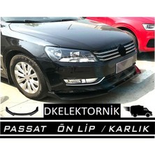 DK Elektronik Volkswagen Passat B7 - B8 Ön Tampon Eki Body Kit Karlık Lip Siyah