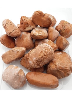 Seçilir Vernikli Doğal Yavruağzı Renkte Büyük Boy (40-100 Mm) Dekoratif  Çakıl Taşı 2000 gr