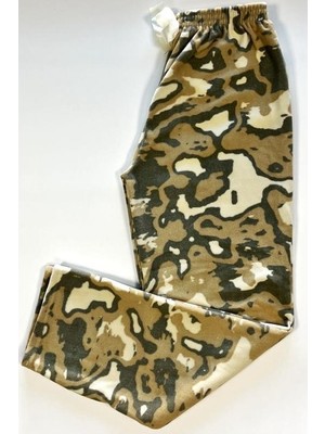 Bie's Kadın Desenli Yumuşak Polar Kışlık Pijama Eşofman Tek Alt