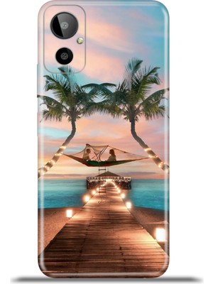 Cupcase General Mobile Gm 23 Se Kılıf Esnek Silikon Kamera Koruma 4K Desenli Özel Tasarım - Balayı