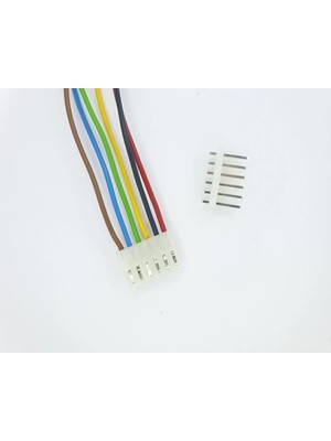 Sanec 3,96MM 6 Pin Kablolu Konnektör Takım 30CM - 1,00MM - Çift Taraflı
