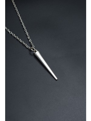 Çubuk  Gümüş Kaplama Unisex Düz Zincir Kolye kod 705