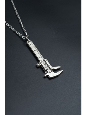 Kumpas  Gümüş Kaplama Unisex Düz Zincir Kolye kod 655